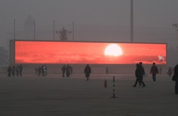 Fake Sunrise in Beijing